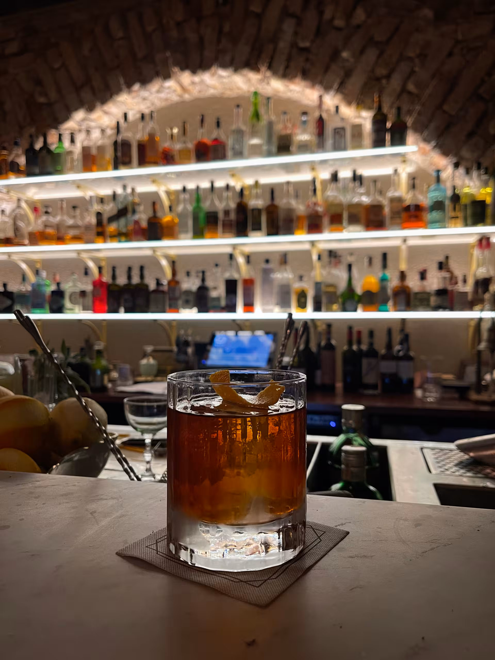 Jenever served at an Amsterdam tasting room